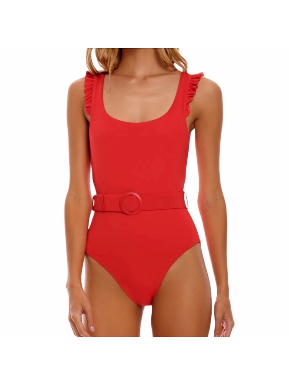 Agua Bendita Nicolette Voila Red Belt Swimsuit